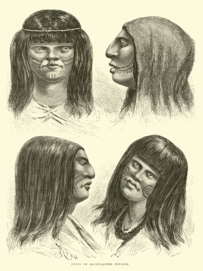 Types of Chontaquiro Indians by Edouard Riou